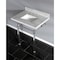 Kingston Brass 30X22 Marble Vanity Top W/ Acrylic Feet Combo, Marble/Chrome KVPB30MASQ1 - alternate 4